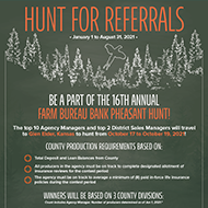 Examples of Farm Bureau Bank third-party Agent flyers.